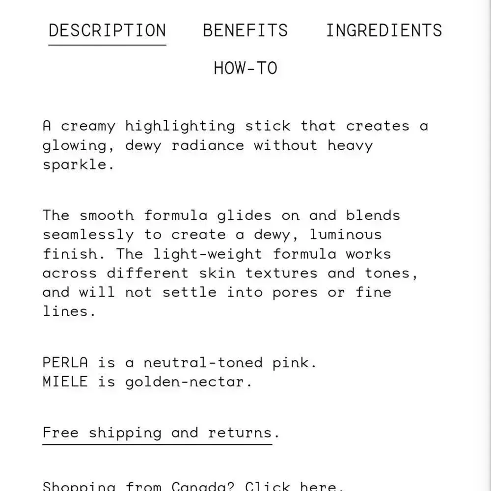 NEW SEALED 19/99 Cream Highlight Stick in MIELE
